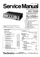 Technics - SUV-505 - Service manual 